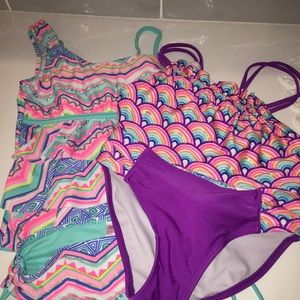 Girls bathing suits Tankini sets lot size 10-12